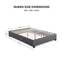 Load image into Gallery viewer, 21784-bromo-fabric-slat-bed-frame-queen-2609143