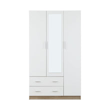 Load image into Gallery viewer, 24400-bram-3-door-wardrobe-cabinet-with-mirror-oak-white-2609152