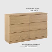 Load image into Gallery viewer, 23937-tongass-6-drawer-lowboy-oak-2609152