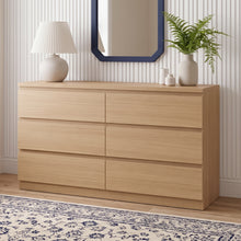 Load image into Gallery viewer, 23937-tongass-6-drawer-lowboy-oak-2609157