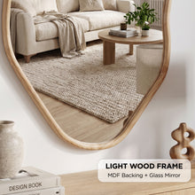 Load image into Gallery viewer, 24427-moro-freeform-wall-mirror-91cm-light- wood-2609214