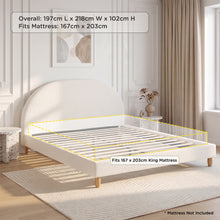 Load image into Gallery viewer, 24037-moruisg-king-bed-frame-white-2609211