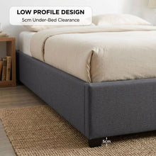 Load image into Gallery viewer, Bromo Fabric Slat Bed Frame - Double