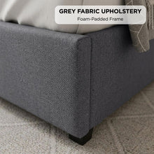 Load image into Gallery viewer, Bromo Fabric Slat Bed Frame - Double