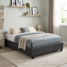 Load image into Gallery viewer, Bromo Fabric Slat Bed Frame - Double