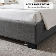 Load image into Gallery viewer, Bromo Fabric Slat Bed Frame - King