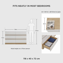 Load image into Gallery viewer, 22198-harris-6-drawers-low-boy-oak-white-2609242