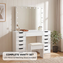 Load image into Gallery viewer, 24256-lustra-2-piece-dressing-table-with-mirror-stool-set-white-2609282
