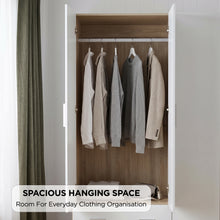 Load image into Gallery viewer, 24400-bram-3-door-wardrobe-cabinet-with-mirror-oak-white-2609205