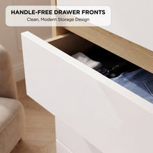 Load image into Gallery viewer, 22197-harris-6-drawers-tallboy-oak-white-2609304