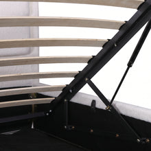 Load image into Gallery viewer, LT11180-cube-boucle-queen-gas-lift-bed-frame-white-2610097