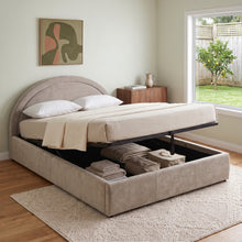 Load image into Gallery viewer, LT11181-arch-queen-gas-lift-bed-frame-light-taupe-2610099
