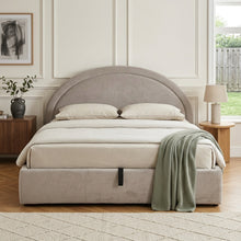 Load image into Gallery viewer, LT11181-arch-queen-gas-lift-bed-frame-light-taupe-26100912