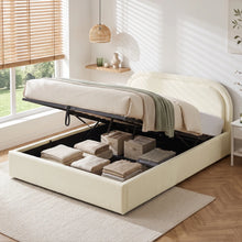Load image into Gallery viewer, Peb Queen Gas Lift Bed Frame - Beige