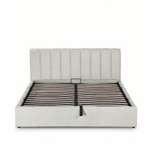Load image into Gallery viewer, Slat Queen Gas Lift Bed Frame - Linen Beige