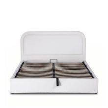 Load image into Gallery viewer, Fuzz Boucle Queen Gas Lift Bed Frame - White