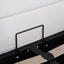 Load image into Gallery viewer, Fuzz Boucle Queen Gas Lift Bed Frame - White