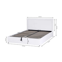 Load image into Gallery viewer, lt11176-block-queen-gas-lift-bed-frame-white-26101014