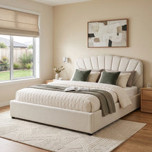 Load image into Gallery viewer, Shell Queen Gas Lift Bed Frame - Beige