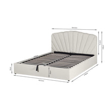 Load image into Gallery viewer, Shell Queen Gas Lift Bed Frame - Beige