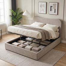 Load image into Gallery viewer, Lylo Queen Gas Lift Bed Frame - Linen Beige