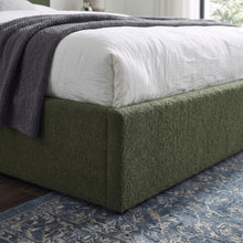 Load image into Gallery viewer, Lifteo Boucle Queen Gas Lift Bed Frame - Dark Green