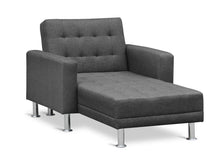 Load image into Gallery viewer, Colorado 3 Seater Sofa Bed Futon with Chaise - Dark Grey
