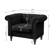 Load image into Gallery viewer, Chesley Velvet Occasional Chair - Black