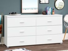 Load image into Gallery viewer, Bram Low Boy 6 Drawer Chest Dresser - White
