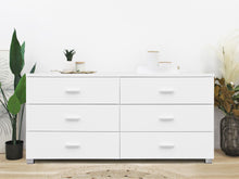 Load image into Gallery viewer, Bram Low Boy 6 Drawer Chest Dresser - White