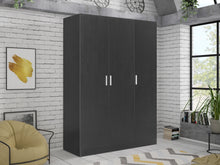 Load image into Gallery viewer, Bram 3 Door Wardrobe Cabinet - Black
