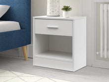 Load image into Gallery viewer, Clayton Bedside Table with Drawer - White
