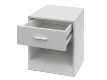 Load image into Gallery viewer, Clayton Bedside Table with Drawer - White