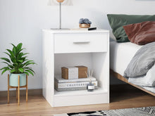 Load image into Gallery viewer, Clayton Bedside Table with Drawer - White