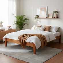 Load image into Gallery viewer, Meri Double Wooden Bed Frame - Oak