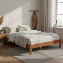Load image into Gallery viewer, Meri Double Wooden Bed Frame - Oak