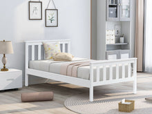 Load image into Gallery viewer, Andes Single Wooden Bed Frame - White