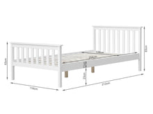 Load image into Gallery viewer, Andes King Single Wooden Bed Frame - White