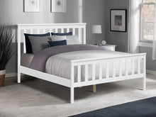 Load image into Gallery viewer, Andes double wooden bed frame - white
