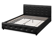 Load image into Gallery viewer, Augusta King PU Bed Frame - Black