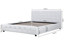 Load image into Gallery viewer, Augusta Super King PU Bed Frame - White