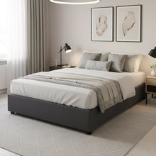 Load image into Gallery viewer, Bromo Fabric Slat Bed Frame - Double