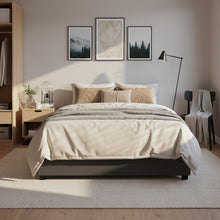 Load image into Gallery viewer, Bromo Fabric Slat Bed Frame - Double