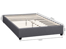 Load image into Gallery viewer, Bromo Fabric Slat Bed Frame - Queen