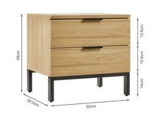 Load image into Gallery viewer, Ocala Wooden Bedside Table - Oak
