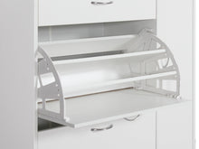 Load image into Gallery viewer, Horotea 4 Drawer Shoe Cabinet Storage Rack - White
