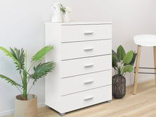 Load image into Gallery viewer, Bram Tallboy 5 Drawer Chest Dresser - White
