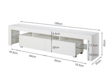 Load image into Gallery viewer, Zoar 1.9m LED Entertainment Unit - White