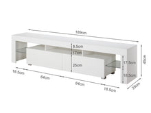 Load image into Gallery viewer, Zoar 1.9m LED Entertainment Unit - White
