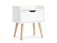 Load image into Gallery viewer, Tomi Bedside Table Nightstand - White
